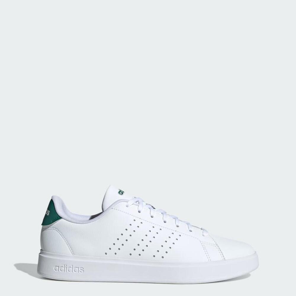 Adidas unisex ADVANTAGE 2.0 SHOES white and green